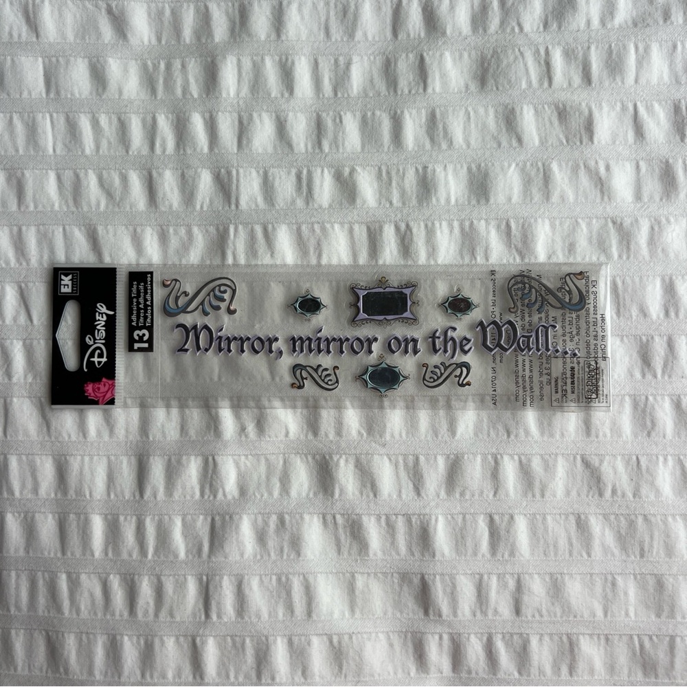 NWT Disney EK Success Snow White Mirror Mirror On The Wall Sticker Set